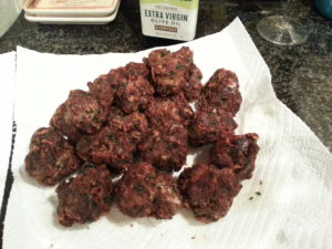 Meatballs from our Timpano recipe.